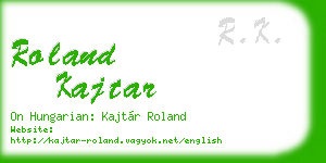 roland kajtar business card